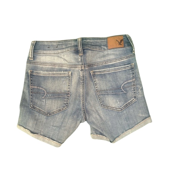 AE Distressed Midi Jean Shorts - Picture 2 of 2